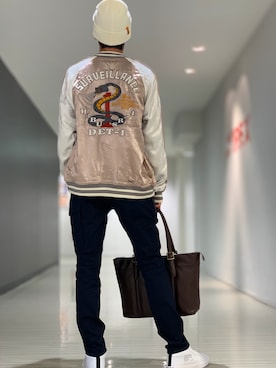 「静岡」｜「アイテム（帽子）」を使った、RYUKIさん（メンズ・180cm）の冬コーディネート