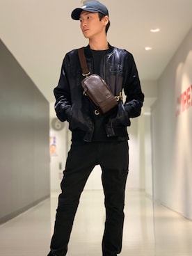 「静岡」｜「アイテム（帽子）」を使った、RYUKIさん（メンズ・180cm）の冬コーディネート