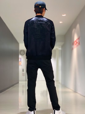 「静岡」｜「アイテム（帽子）」を使った、RYUKIさん（メンズ・180cm）の冬コーディネート