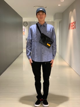 「静岡」｜「アイテム（帽子）」を使った、RYUKIさん（メンズ・180cm）の冬コーディネート