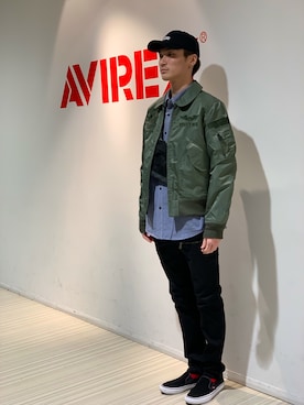 「いいね返し」｜「アイテム（ミリタリージャケット）」を使った、RYUKIさん（メンズ・180cm）の春コーディネート