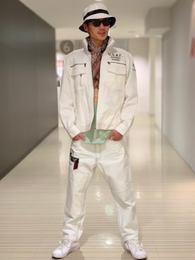 「静岡」｜「アイテム（帽子）」を使った、RYUKIさん（メンズ・180cm）の春コーディネート