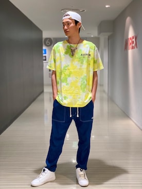 「静岡」｜「アイテム（帽子）」を使った、RYUKIさん（メンズ・180cm）の春コーディネート