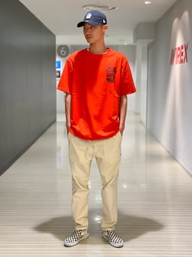 「静岡」｜「アイテム（帽子）」を使った、RYUKIさん（メンズ・180cm）の夏コーディネート
