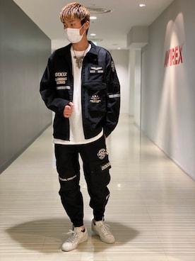 「新作」｜「アイテム（ミリタリージャケット）」を使った、RYUKIさん（メンズ・180cm）の夏コーディネート