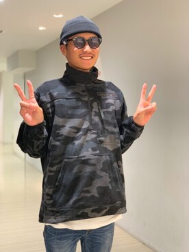 「迷彩柄」｜「アイテム（ブルゾン）」を使った、RYUKIさん（メンズ・180cm）の秋コーディネート
