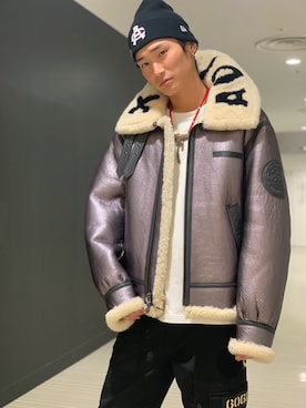 「静岡」｜「アイテム（ミリタリージャケット）」を使った、RYUKIさん（メンズ・180cm）の秋コーディネート