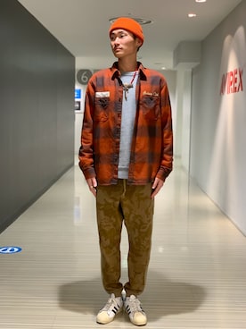 「静岡」｜「アイテム（帽子）」を使った、RYUKIさん（メンズ・180cm）の冬コーディネート