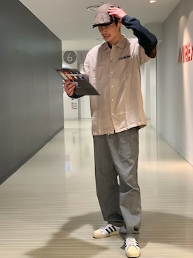 「AVIREX（アヴィレックス）のアイテム（ハンチング/ベレー帽）」を使った、RYUKIさん（メンズ・180cm）の春コーディネート