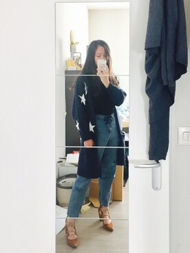 「ZARA KIDSのアイテム（ピーコート）」を使った、KEXINさん（レディース・164cm）の秋コーディネート