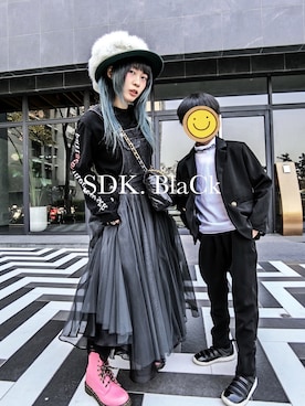 「LA BELLE ETUDE（ラベルエチュード）のアイテム（ワンピース/ドレス）」を使った、櫻桃子さん（レディース・152cm）の冬コーディネート