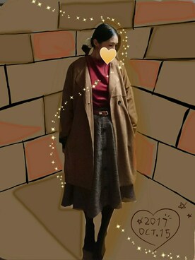 「FINAL DECISION（ファイナルディシジョン）のアイテム」を使った、もじゃさん（レディース・159cm）の秋コーディネート