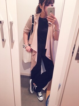 「ショッピング」｜「アイテム（トレンチコート）」を使った、ayanoさん（レディース・156cm）の春コーディネート