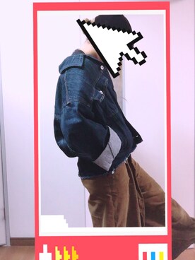 「w closet」｜「アイテム（デニムジャケット）」を使った、사나さん（レディース・155cm）の秋コーディネート