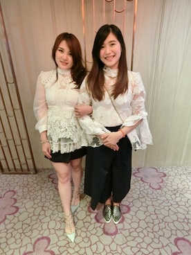 「self-portrait（セルフポートレート）のアイテム（トップス）」を使った、Buさん（レディース・163cm）の夏コーディネート