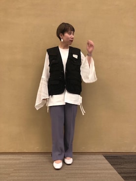 「ROTHCO（ロスコ）のアイテム（その他アウター）」を使った、yuna aokiさん（レディース・157cm）の冬コーディネート
