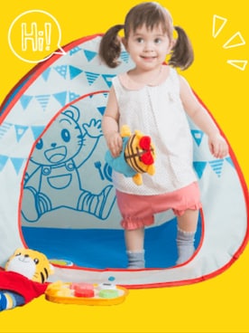 「Sophie la girafe（ソフィーラジラフ）のアイテム（トップス）」を使った、momo♡⃛momさん（キッズ・80cm）の春コーディネート