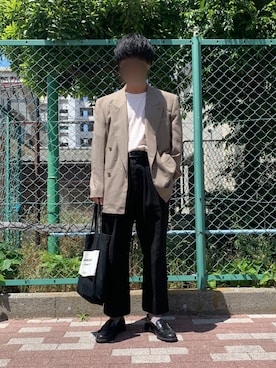 「UNIQLO U」｜たつさん（メンズ・174cm）の春コーディネート