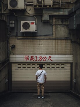 「plain-me（プレインミー）のアイテム（Tシャツ/カットソー）」を使った、Terence Teeさん（メンズ・165cm）の冬コーディネート