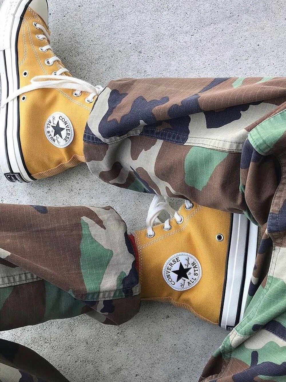 「CONVERSEのアイテム（スニーカー、イエロー系）」を使った、dda6さん（メンズ・171cm）の冬コーディネートの1枚目の写真