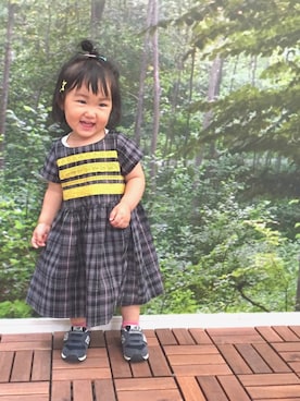 「フェリシモキッズ（フェリシモキッズ）のアイテム（ワンピース/ドレス）」を使った、yucaさん（キッズ・80cm）の冬コーディネート