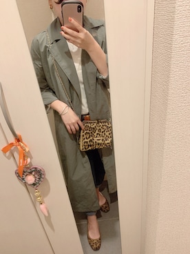 「coca（coca）（コカ）のアイテム（トレンチコート）」を使った、♡♡さん（レディース・156cm）の春コーディネート