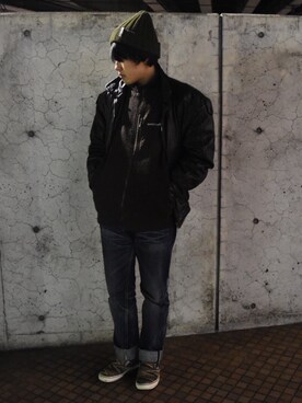 「marka（マーカ）のアイテム（帽子）」を使った、トレンディヴンさん（メンズ・170cm）の冬コーディネート