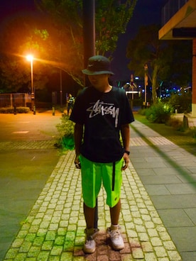 「VANQUISH（ヴァンキッシュ）のアイテム（帽子）」を使った、トレンディヴンさん（メンズ・170cm）の夏コーディネート