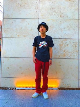 「VANQUISH（ヴァンキッシュ）のアイテム（帽子）」を使った、トレンディヴンさん（メンズ・170cm）の秋コーディネート