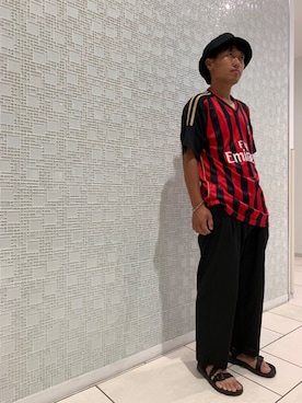 「VANQUISH（ヴァンキッシュ）のアイテム（帽子）」を使った、トレンディヴンさん（メンズ・170cm）の夏コーディネート