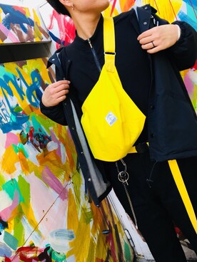 「KAIKO（カイコー）のアイテム（ピアス（片耳用）、シルバー系）」を使った、kyousukeさん（メンズ・177cm）の冬コーディネート