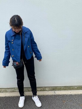 「earth（アース）のアイテム（ジャケット/アウター）」を使った、ami☺︎さん（レディース・155cm）の春コーディネート