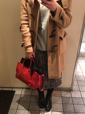 「UNTITLED（アンタイトル）のアイテム（ダッフルコート）」を使った、rerrrcoさん（レディース・157cm）の冬コーディネート