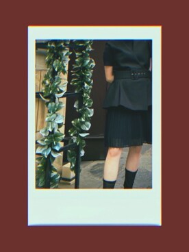「ZARA（ザラ）のアイテム（ジャケット/アウター、ブラック系）」を使った、アコンさん（レディース・157cm）の夏コーディネート