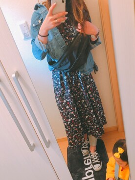 「Daniel Wellington（ダニエルウェリントン）の【Daniel Wellington】レザーバンド３６ＭＭ（アナログ腕時計）」を使った、まなみさん（レディース・155cm）の春コーディネート