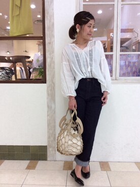 ルクールブラン熊本NEWS店スタッフさん（レディース・160cm）の春コーディネート