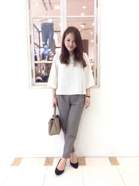 ルクールブラン熊本NEWS店スタッフさん(レディース・160cm)の夏コーディネート