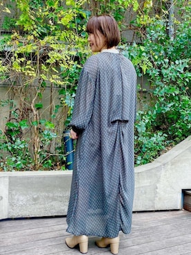 「RIVEDROITE」｜「アイテム（シャツワンピース）」を使った、miyabiさん（レディース・155cm）の冬コーディネート