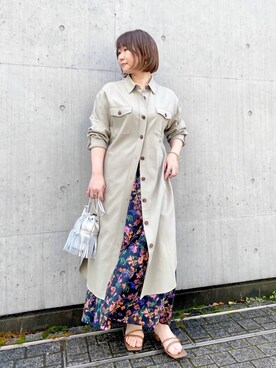 「RIVEDROITE」｜「アイテム（その他アウター）」を使った、miyabiさん（レディース・155cm）の冬コーディネート