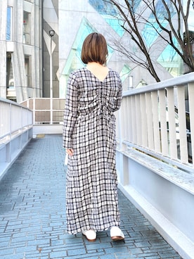「春ワンピ」｜miyabiさん（レディース・155cm）の冬コーディネート