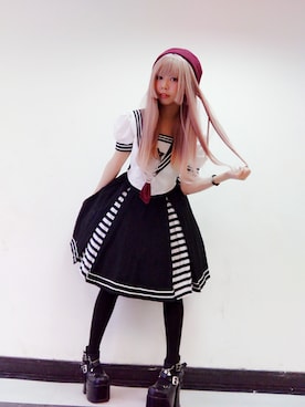 「制服風」｜ꌗꍏ☈ꍏさん（レディース・156cm）の春コーディネート