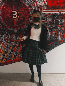 「JK」｜「アイテム（ジャケット/アウター）」を使った、ꌗꍏ☈ꍏさん（レディース・156cm）の冬コーディネート