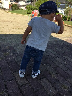 「GAP（ギャップ）の1969 マイ ファースト レギンス ジーンズ (ベビー)（デニムパンツ）」を使った、＊Rikako＊さん（キッズ・90cm）の秋コーディネート