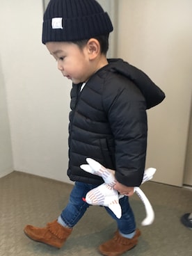 「GAP（ギャップ）の1969 マイ ファースト レギンス ジーンズ (ベビー)（デニムパンツ）」を使った、＊Rikako＊さん（キッズ・90cm）の冬コーディネート