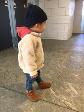 「GAP（ギャップ）の1969 マイ ファースト レギンス ジーンズ (ベビー)（デニムパンツ）」を使った、＊Rikako＊さん（キッズ・90cm）の冬コーディネート