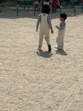 「平成最後のWEARISTAセンバツ」｜「アイテム（オールインワン・サロペット）」を使った、＊Rikako＊さん（キッズ・100cm）の春コーディネート