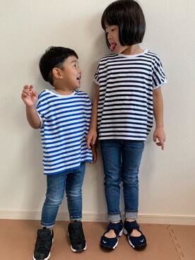 「GAP（ギャップ）の1969 マイ ファースト レギンス ジーンズ (ベビー)（デニムパンツ）」を使った、＊Rikako＊さん（キッズ・100cm）の秋コーディネート