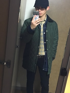 「soe（ソーイ）のアイテム（デニムジャケット）」を使った、なちさん（メンズ・172cm）の冬コーディネート