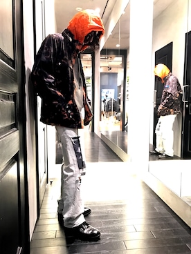 「DIESEL（ディーゼル）のアイテム（ミリタリージャケット）」を使った、Yamadamotoki1さん（メンズ・177cm）の春コーディネート