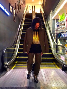 「DIESEL（ディーゼル）のアイテム（テーラードジャケット）」を使った、Yamadamotoki1さん（メンズ・177cm）の春コーディネート